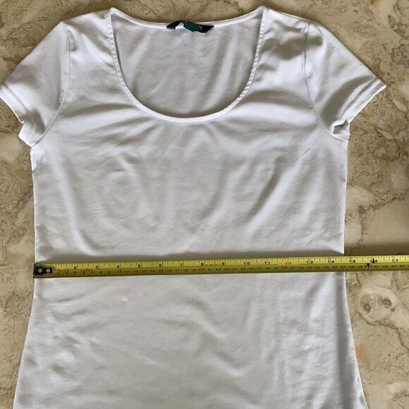 Lauren Ralph Lauren White Cotton T-Shirt - Picture 10 of 11